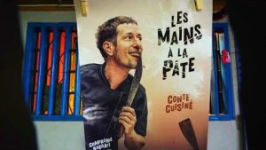 L'affiche du spectacle "Les mains à la pâte" de Lénaïc Eberlin de la Cie Bardaf