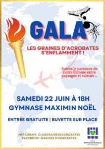 Affiche « Les Graines d’acrobates s’enflamment » – Gala du 22 juin 2024