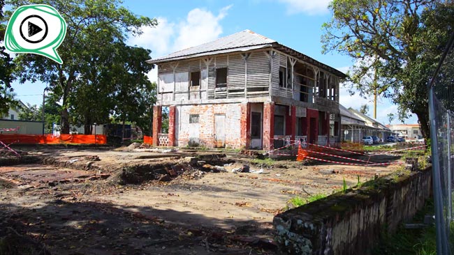 Découverte de vestiges autour de la maison du receveur des douanes