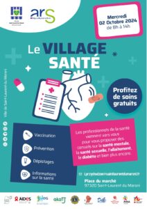 Affiche de la 2ème édition du Village Santé de la ville de St-Laurent du Maroni