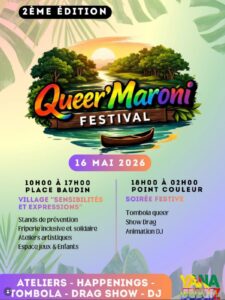 Affiche 2ème édition du Queer'Maroni festival