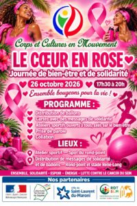 Affiche Le cœur en rose